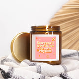 Amber jar candle 9 oz.