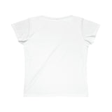 Casual women's white scoop neck tee for everyday wear