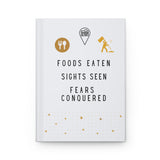 Matte finish hardcover journal with lined pages