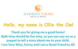 Ollie the Owl - Terry Bath  Mitt