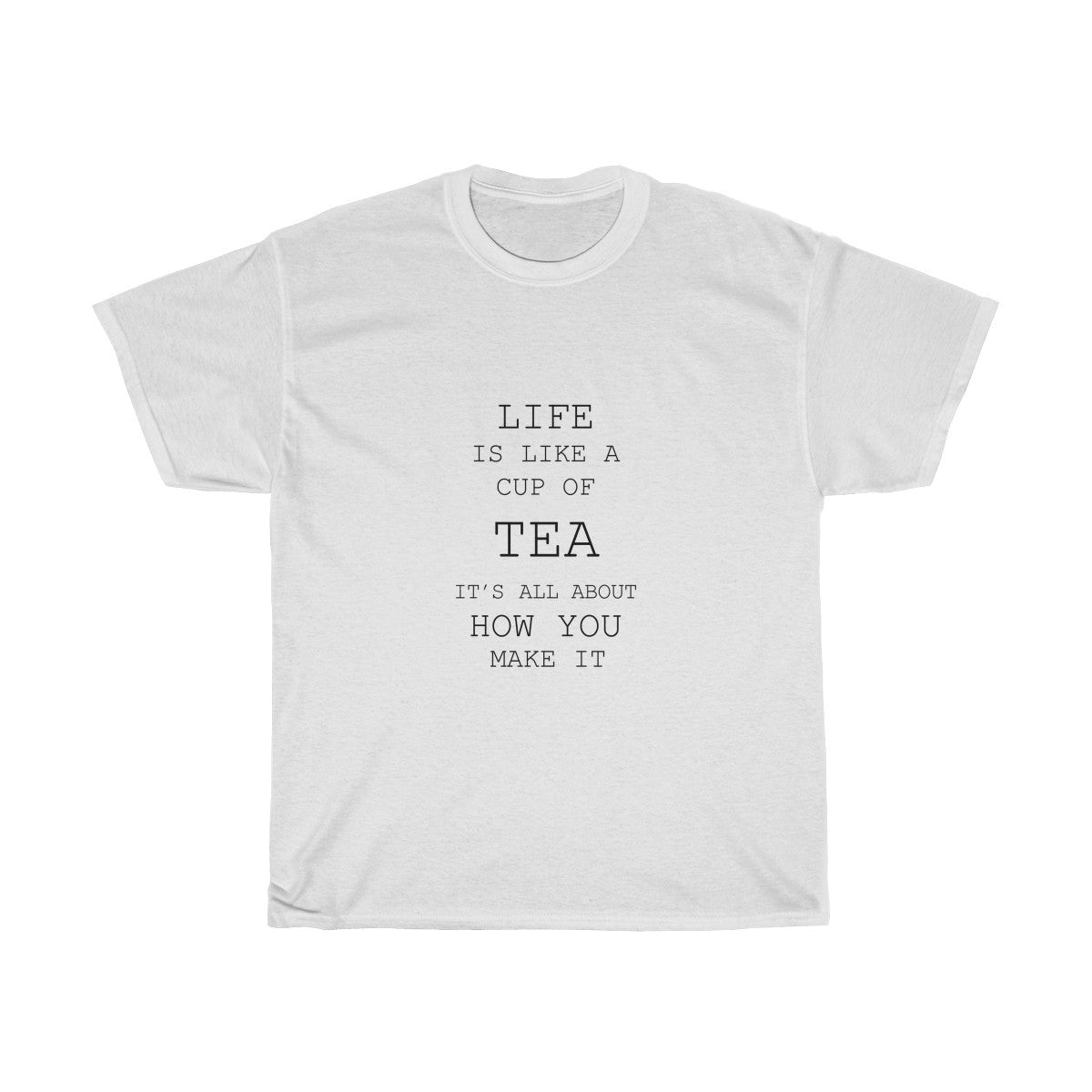Comfortable unisex heavy white cotton tee for casual wear