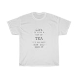 Comfortable unisex heavy white cotton tee for casual wear