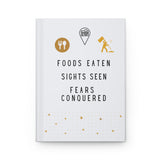 Foods Eaten Sights Seen Fears Conquered Hardcover Journal Matte