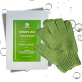 Exfoliating Gloves - Textured Nylon Bath - Green - 1 Pair