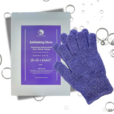 Exfoliating Gloves - Textured Nylon Bath - Lavender - 1 Pair