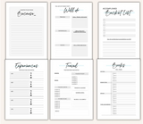 Printable planner for organizing bucket list experiences