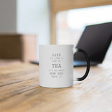 11 oz color changing mug made of white ceramic