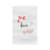 Microfiber tea towel featuring Love design