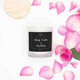 Limited edition pink wick frosted candle