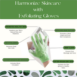 Rejuvenating skin exfoliating gloves for effective scrubbing