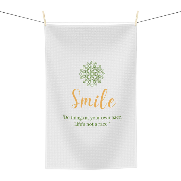 Smile microfiber tea towel made from durable materials