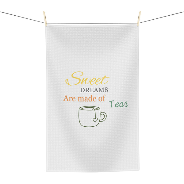 Sweet Dreams Are Made of Tea Microfiber Towel in kitchen