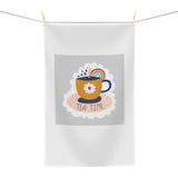 Tea Time Microfiber Towel with a decorative design