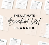 A4 size bucket list planner with travel preparation