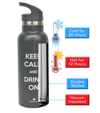 Powder-coated exterior for better grip of Best Sports Water Bottle