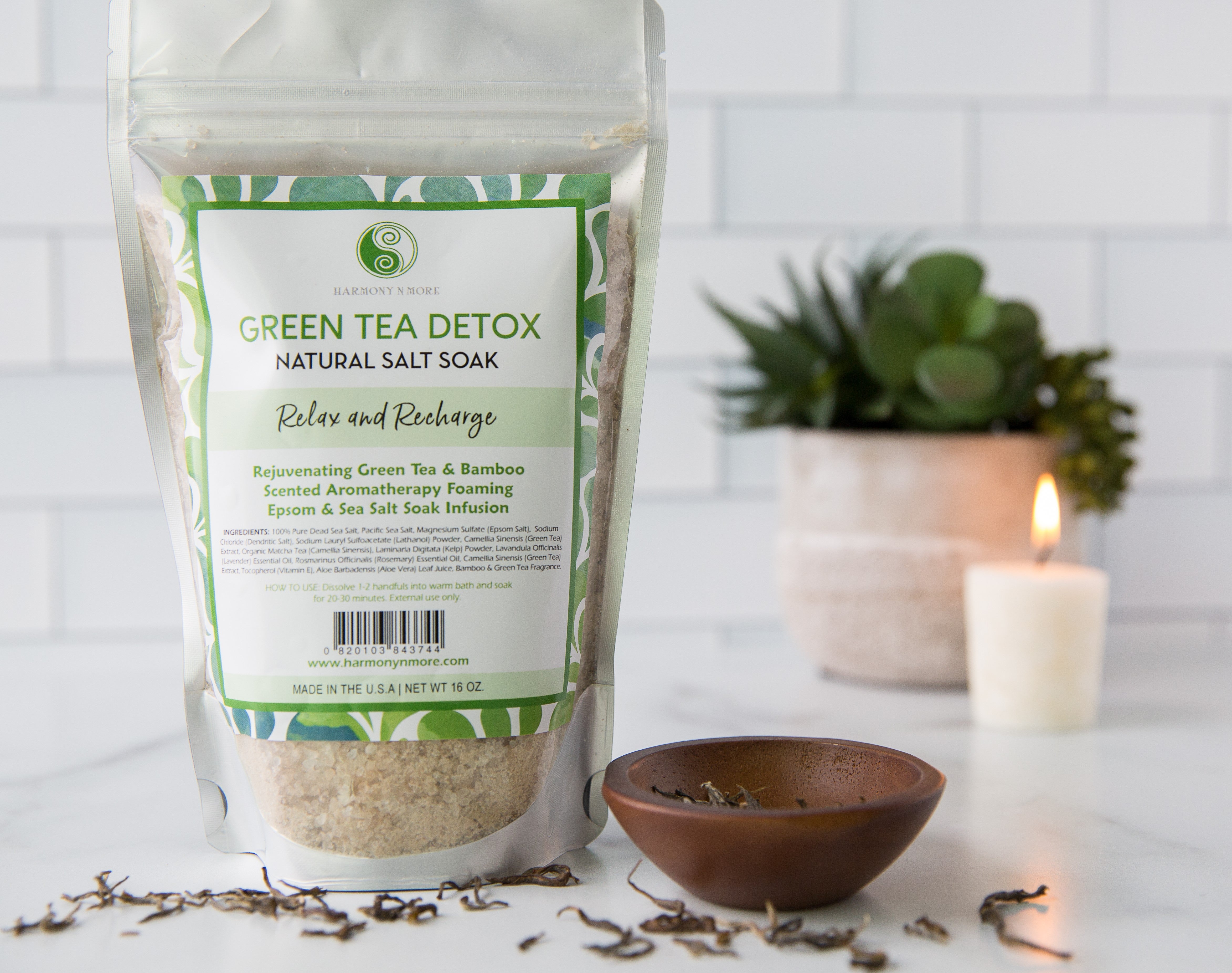 Green Tea Detox Infusion - Bath Sea Salt Mix